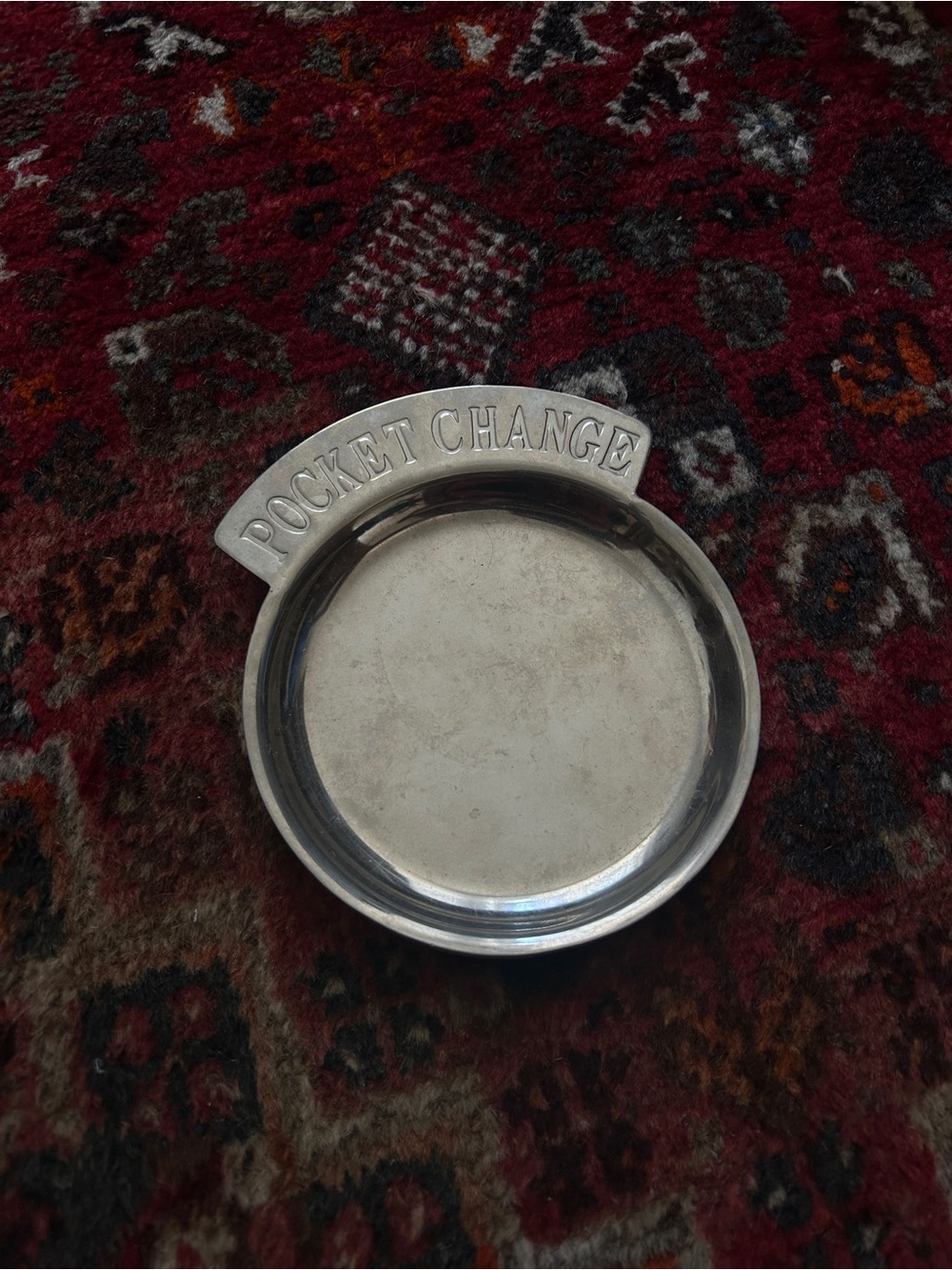 Vintage Metal “Pocket Change” Coin Tray